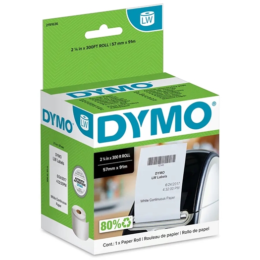 Dymo 57 mm LabelWriter Kvitteringsrulle 2191636